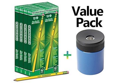**VALUE PACK** Dixon Ticonderoga Wood-cased #2 Hb Pencils, Box of 96, Yellow