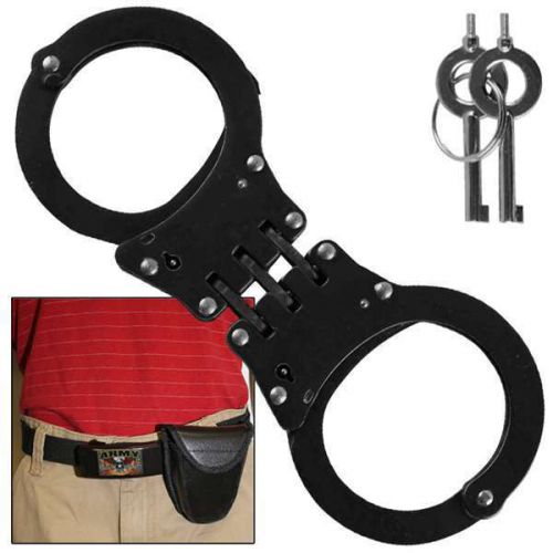 Busted high security authentic triple hinged handcuff black for sale