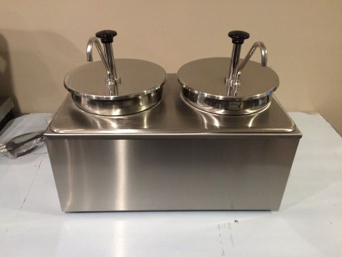 Commercial chili cheese warmer double pump dispenser nsf &amp; etl listed for sale