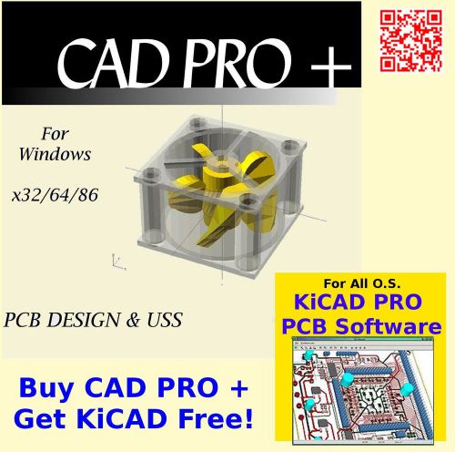 Cad PRO Plus PCB Design/Autorouter &amp; Circuit Stimulation Windows Vista 7 &amp; 8
