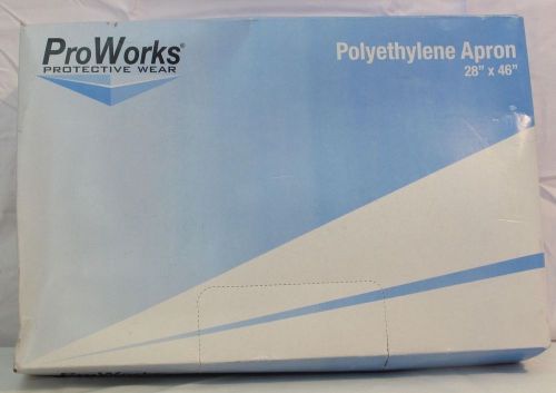 Hospeco DA-AP2846 ProWorks Disposable Apron, 2 Mil Polyethylene, 28&#034; x 46&#034;