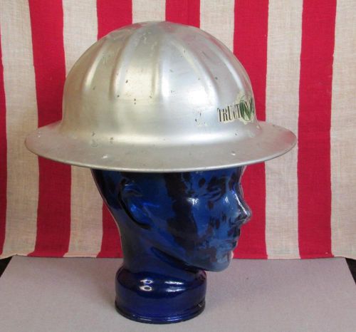 Vintage bf mcdonald co.metal construction hard hat adjustable safety c.m.i. nice for sale