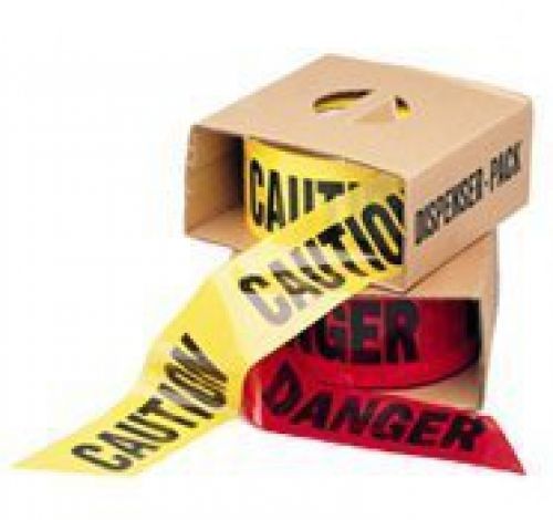 Comfitwear high-visibility &#039;caution&#039; safety tape - 3&#034; x 1000&#039; (10-pack) for sale
