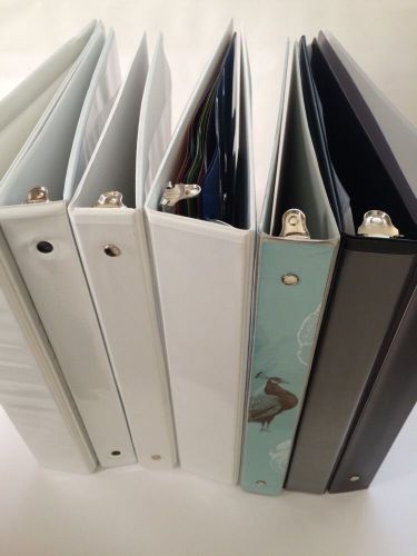 Lot Of (7) Binders 3 Ring + Extras!