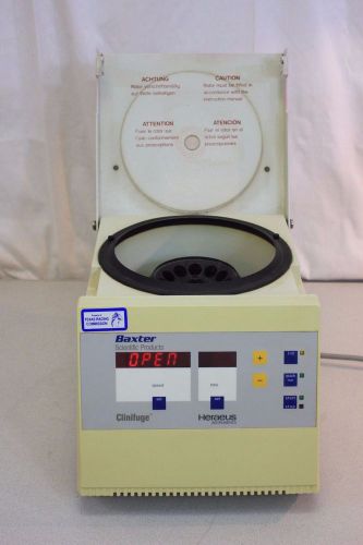 Baxter heraeus clinifuge, sepatech 3760 rotor 12 x 15 ml, #211704 for sale