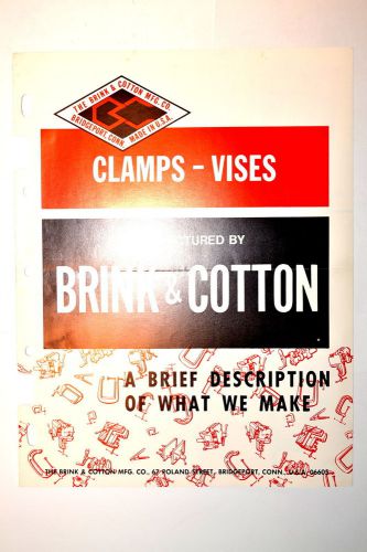 Clamps - vises manufactured by brink &amp; cotton brochure #rr716 c-clamp woodworker for sale