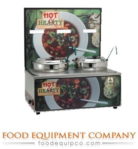 Winco ESM-27HH Soup Merchandiser, &#034;Hot Hearty&#034;, double 7 qt. insets