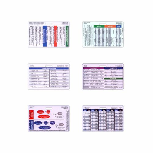 Mini nurse horizontal badge card set - 6 cards - id reference rn lpn aprn bsn for sale