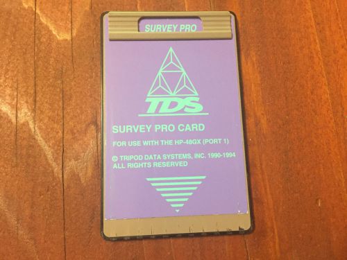 TDS Survey Pro Card for HP 48GX Calculator Surveying