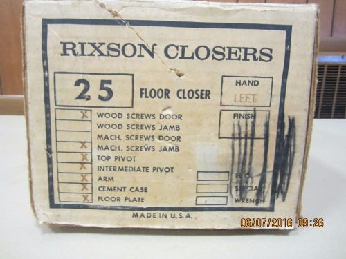 New Rixson #25 in floor door closer, left hand