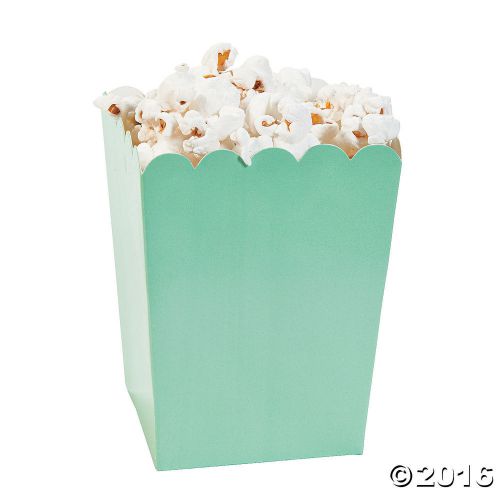 Mini Mint Green Popcorn Boxes 24 Pack - 3&#034; x 3&#034; x 4&#034;