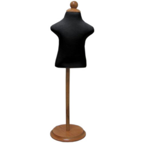 Mn-302 1 pc black infant dress form w/ adjustable wood stand (sizes 6mo-12mo) for sale