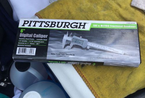 Pittsburgh 6&#034; digital caliper SAE &amp;  Metric. Stainless steel  lockable #68304