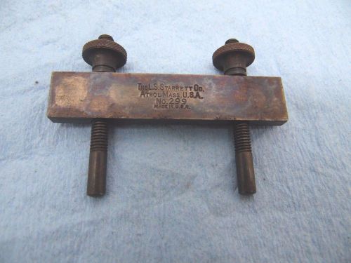 Vintage l.s. starrett no 299 machinist steel rule clamp tool ruler extension for sale