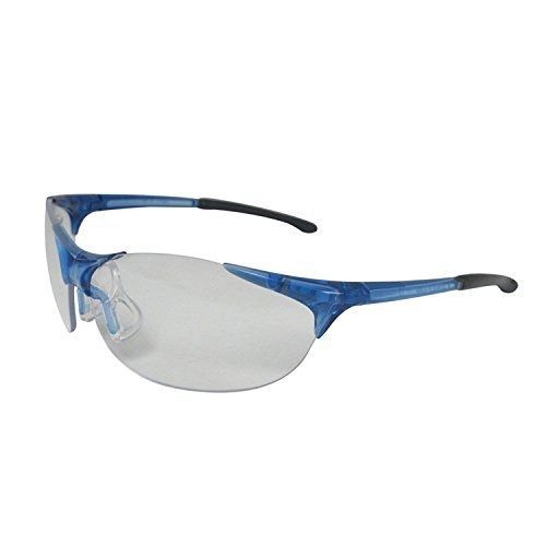 ERB 16810 Keystone Safety Glasses, Blue Frame with Clear Lens