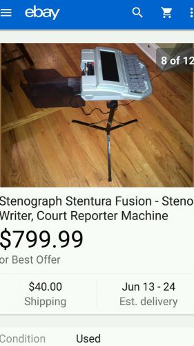 Stenograph Stentura Fusion - Steno Writer, Court Reporter Machine