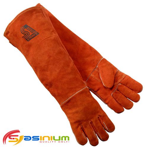 Steiner Welding Gloves Y-Series 23&#034; Length Shoulder Split Cowhide Foam Lined New