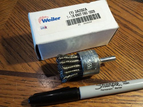 WEILER, Knot Wheel Brush, 1-1/8&#034; Dia , Made in USA!, New