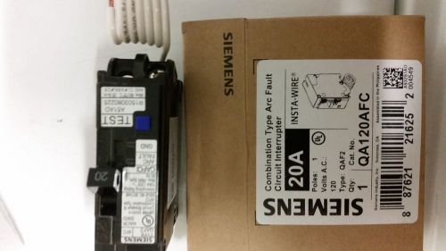 10 lot SIEMENS QA120AFC Breaker, 20A, 1P, 120V, Combo AFCI