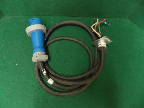 Hubbell 460P9W 60 AMP 3 Phase 250V 3 Pole 4 Wire Grounding Plug w/ Wire #