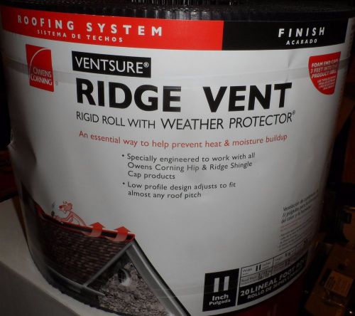 Owens corning ventsure roof ridge vent #rr02 rigid roll 11&#034; x 20&#039; for sale