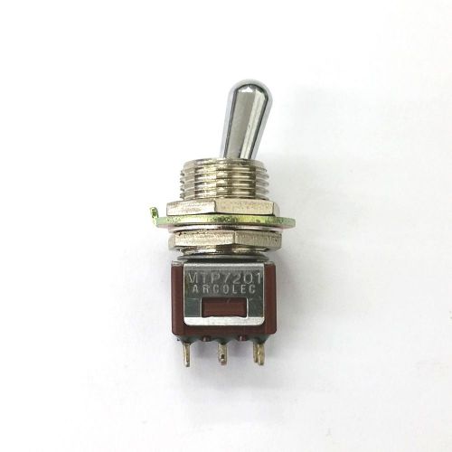 New dpdt on-on large bushing, miniature toggle switch - arcolectric mtp7201 for sale