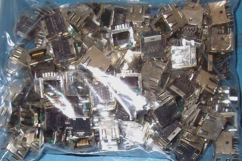 APPRX 100PC LOT PC MOUNT RJ45 8PIN SHIELDED CONNECTOR
