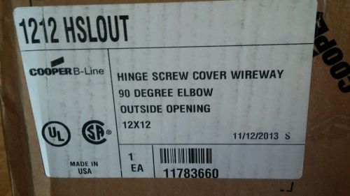 Cooper B LINE 1212 HSLOUT HINGE SCREW COVER WIREWAY, ELBOW 12X12