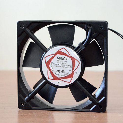 SUNON AC 220V Aluminum Cooling Fan 120 x 120 x 25mm Fan Free Shipping