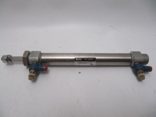 SMC Pneumatic Cylinder CDM2KB20-125 w/ Flow Controls