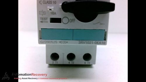 SIEMENS 3RV1021-0KA10 WITH ATTACHED PART NUMBER 3RV1901-1E, NEW*