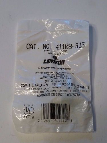 Leviton Cat # 41108-RI5; Cat 5 communication circuit accessory