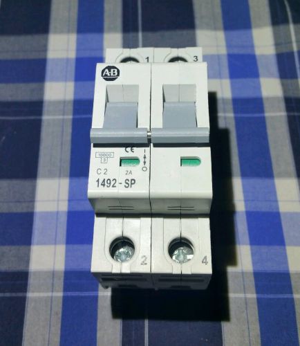 New Allen Bradley 1492-SP2C020 Miniature Circuit Breaker 2 Amp 2 Pole *No Box*
