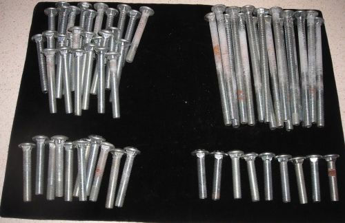 Lot of Assorted 3/8&#034; Carriage Bolts, 2&#034;, 2 1/2&#034;, 3&#034;, 6&#034;, Zinc Plated