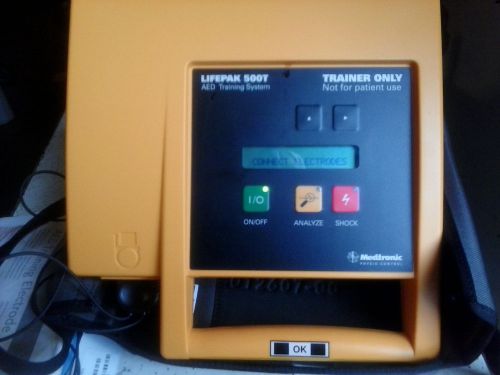 Medtronic physio-control lifepak 500t trainer aed cpr w/pads and battery for sale