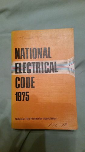 Vintage National Electrical Code 1975 Book from the National Fire Protection Ass