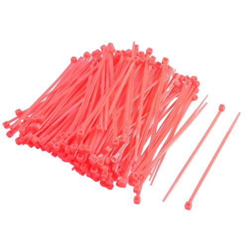 100mm length watermelon red self-locking nylon cable ties organizer 300 pcs for sale