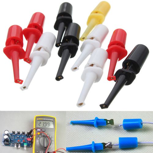 10Pcs Multimeter Lead Wire Kit Set Test Probe Hook Clip Grabbers Connector DIY