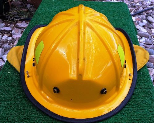 Pacific New Zealand Structural Fire Fireman Helmet w/ neck guard Safety