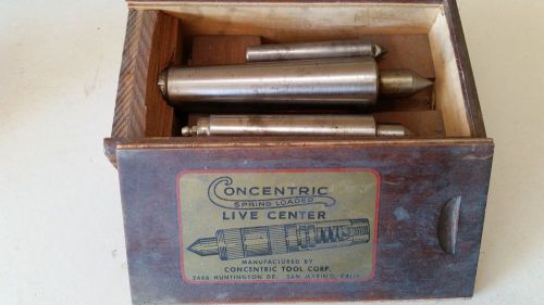 Concentric tool corp spring loaded live center set for sale