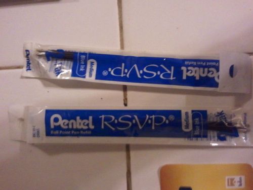 *NEW* Pentel RSVP Pen Refill 2 pack - Blue - Medium