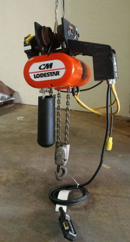 Cm lodestar 2 ton electric chain hoist with motor driven trolley for sale