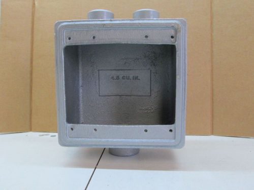 Appleton fdd-2-75 3/4&#034; cast device box fdc 2 two gang deep mall iron box iron for sale