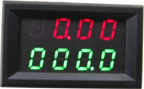 4in1 4 bits red+green led digital volt amp panel meter thermometer power meter for sale