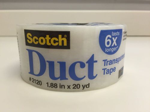 3M Scotch Transparent Duct Tape 1.88-Inch by 20-Yard (2120)