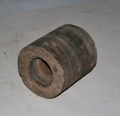 Antique 5-1/4&#034; w x 5&#034; dia flat belt drive wooden pulley wheel hit &amp; miss engine for sale