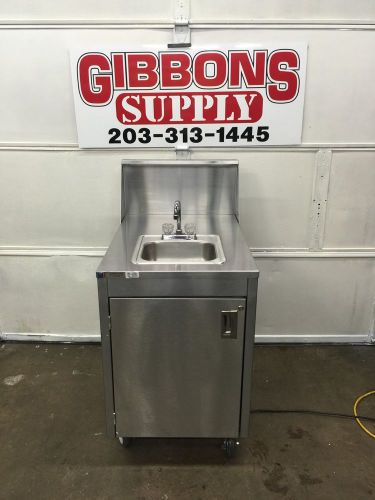 Hand wash sink portable cart station health dept hot water nsf #3298 commercial for sale