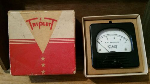 Triplett Electrical Test Instruments Equipment Meter A.C. AMPERES - NOS