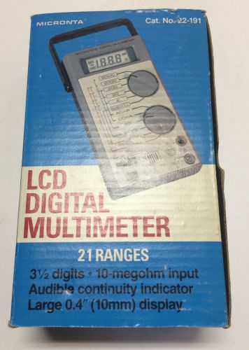 Vintage Micronta LCD Digital Multimeter 22-191 Electric Meter Tandy Radio Shack