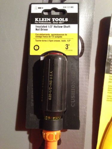 Klein tools 630-1/2-ins nut driver 1000v insulated nut driver.....nip!! for sale